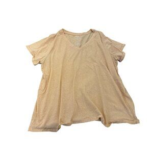 Sonoma Womens Everyday Tee XL Pastel Orange Short Sleeve V-Neck Casual Top